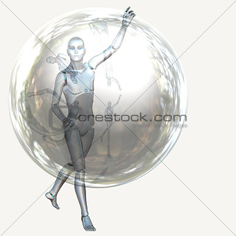 Robot with bubble