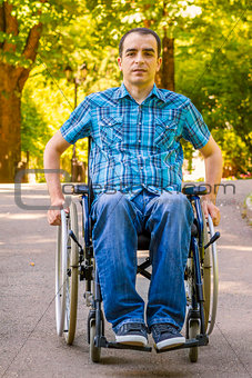 young man in wheelchair