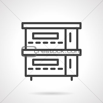 Restaurant stove simple line vector icon