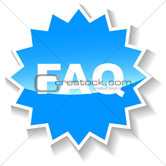Faq blue icon