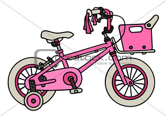 Pink child bike