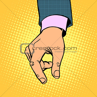 take contribution gesture hand business concept