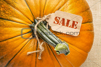  sale price tag on pumpkin