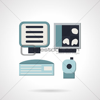 Ultrasound equipment flat vector icon