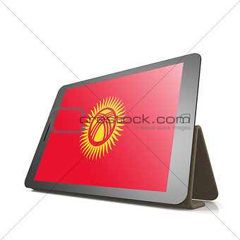 Tablet with Kyrgyzstan flag