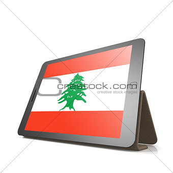Tablet with Lebanon flag