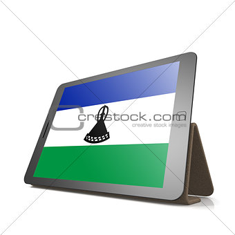 Tablet with Lesotho flag