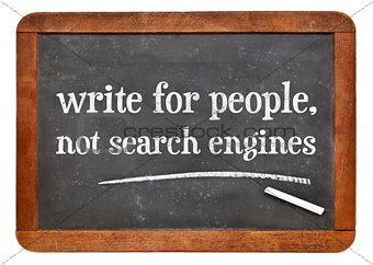 write for people, not search engine
