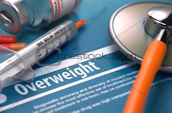 Diagnosis - Overweight. Medical Concept.