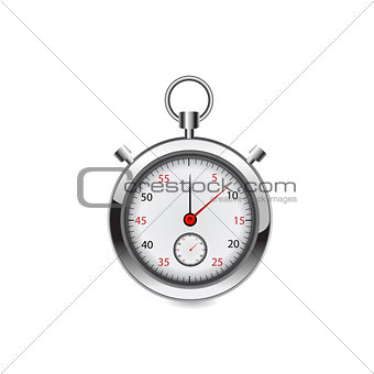 Vector stop watch, realistic illustration.