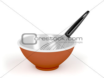 Bowl and balloon whisk