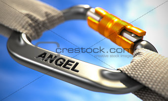 Chrome Carabiner Hook with Angel.