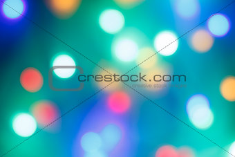 blue defocused lights background. abstract bokeh