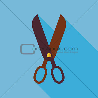 Flat Tool Scissors with long Shadow
