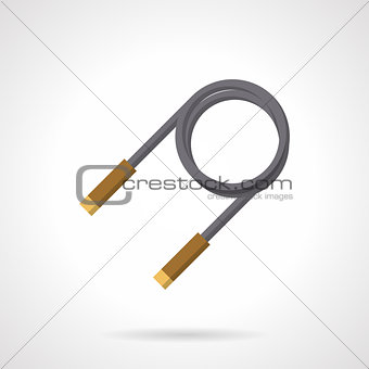 Skipping rope flat color vector icon