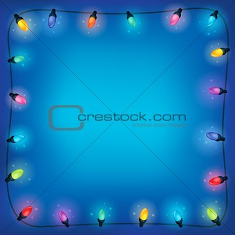 Christmas lights theme frame 2