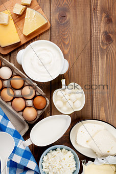 Sour cream, milk, cheese, eggs, yogurt and butter