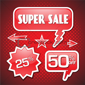 Blowout end of season sale 50 off speech bubble coupon