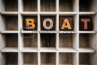 Boat Concept Wooden Letterpress Type in Draw