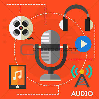 Audio production and podcast concept