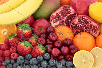 Fresh Mixed Fruit Background