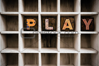 Play Concept Wooden Letterpress Type in Drawer
