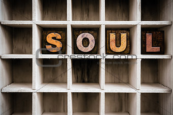 Soul Concept Wooden Letterpress Type in Drawer