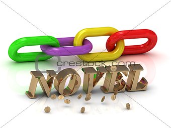 NOVEL- inscription of bright letters and color chain 