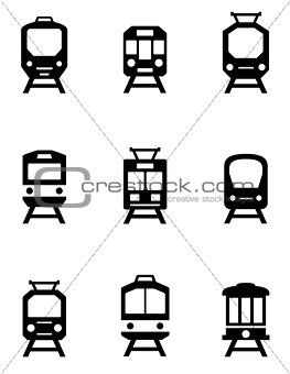 set of train icons