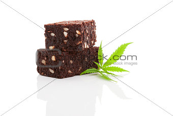 Cannabis brownie.