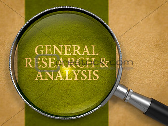 General Research and Analysis through Magnifying Glass.