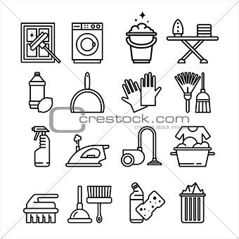 Household Appliances and Tools Icons Set