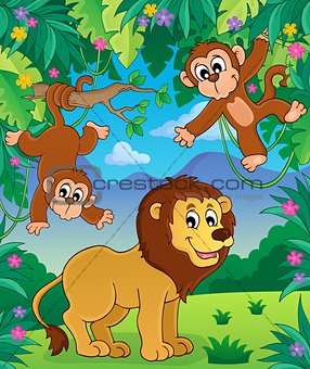 Animals in jungle topic image 3