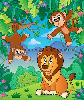 Animals in jungle topic image 6