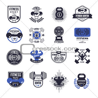 Fitness Emblems Vector Set