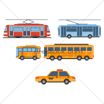 City Transport. Vector Set