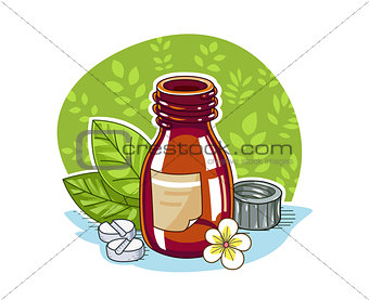 Jar with pill