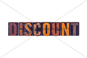 Discount Concept Isolated Letterpress Type