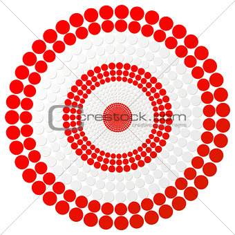 Red darts target - vector aim illustration