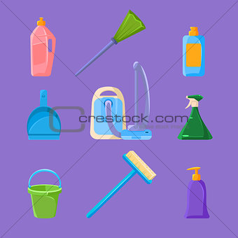 Cleaning and Housework Icons Set