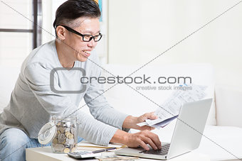 Paying bills online using computer
