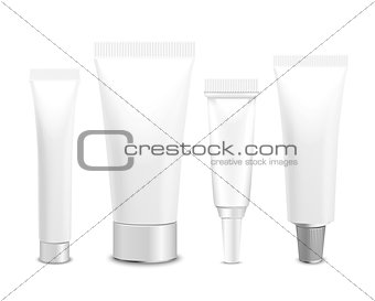 Set of lastic packaging of cream