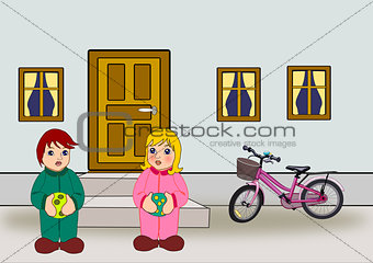 Door, Windows, Bicycle and Children
