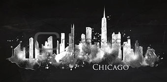 Silhouette chalk Chicago