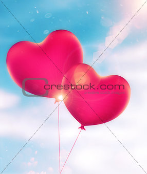 Heart Shaped Balloons Abstract