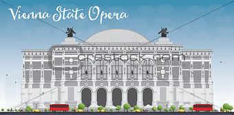 Vienna State Opera. Vector illustration. 