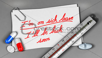 I am on Sick Leaves Message