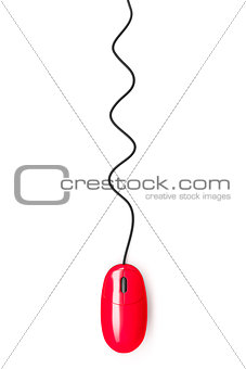 red computer mouse