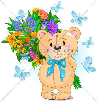 Bouquet from Teddy Bear 