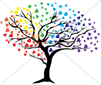 Vector Rainbow Tree